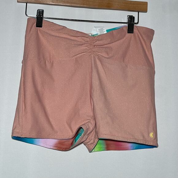 Citrus Reversible Crop Rashguard Swimsuit Top and Bottom Multi Womens Size Large - Picture 10 of 16